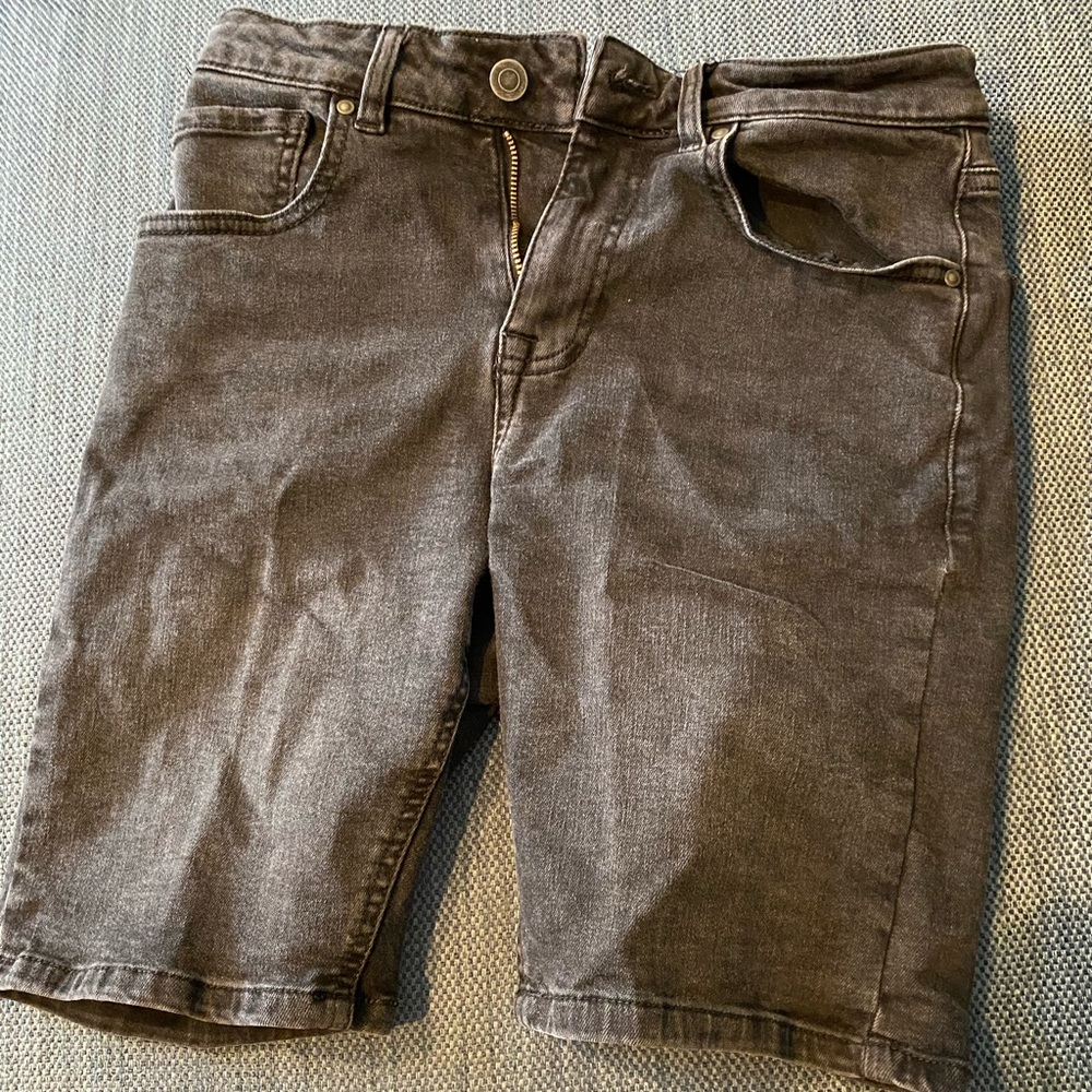 Asos black denim shorts 30 inch waist